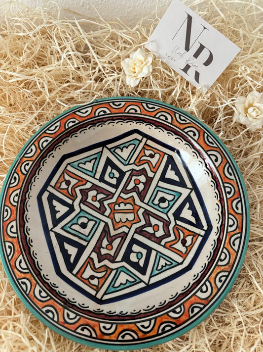 Plato Marroquí de cerámica - Multicolor