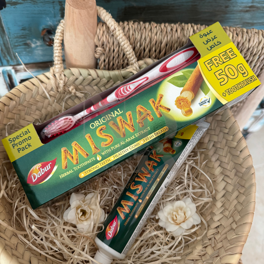 Dentifrico Dental Natural Miswak Salvadora persica + Cepillo de dientes